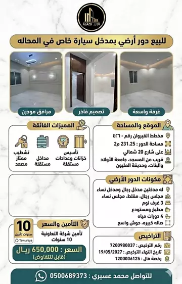 شقة سكني للبيع في حي الزهور في ابها