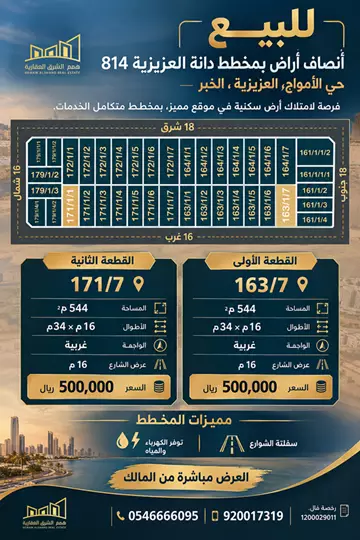 أرض سكني للبيع في حي الامواج في الخبر