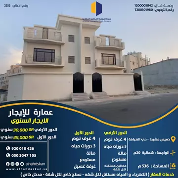 عمارة سكني للإيجار في حي الظرفة في خميس مشيط