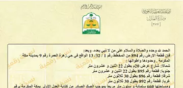 أرض سكني للبيع في حي زهرة العمرة 9 بمكة المكرمة