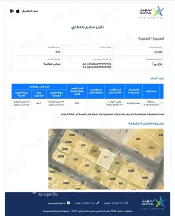 أرض سكني للبيع في حي العزيزية في جنوب الرياض