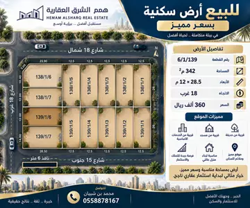 أرض سكني للبيع في حي اللؤلؤ في الخبر